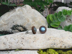 Wood Cufflinks with Labradorite Stone #170