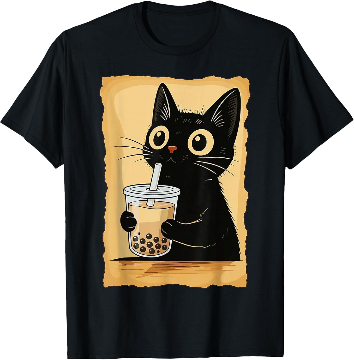 Kawaii Cat Driking Bubble Tea Cute Anime Kitty Slice T-Shirt Unisex T-shirt, Sweatshirt, Hoodie, Long Sleeve Tee