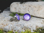 Cufflinks with Galaxy Painted Glass #164