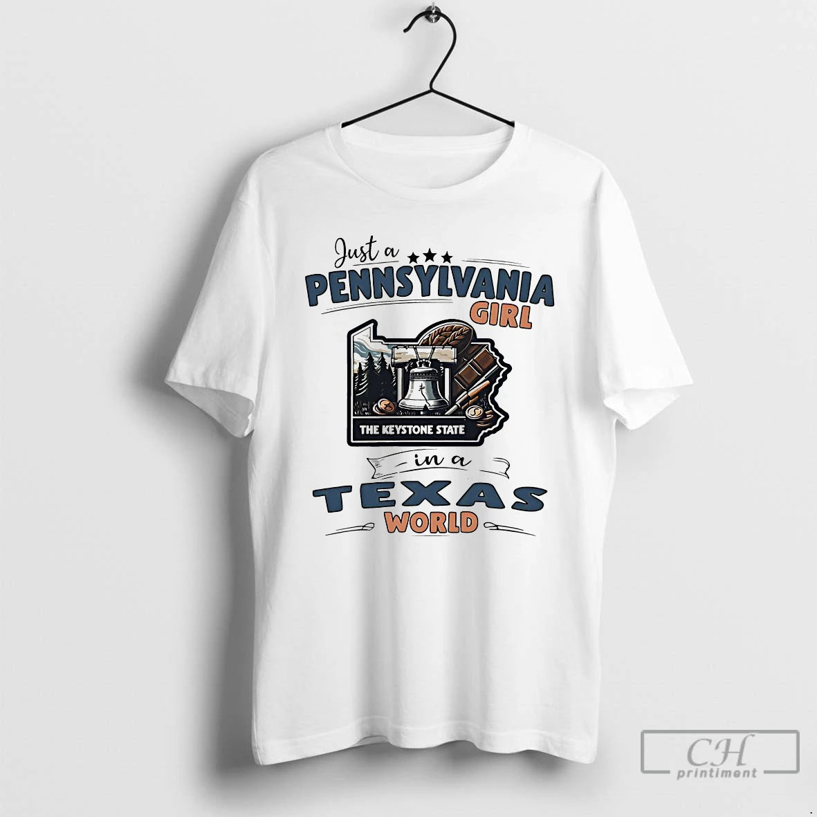 Classic Just A Pennsylvania Girl In A Texas World Unisex T-shirt, Sweatshirt, Hoodie, Long Sleeve Tee