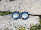 Cufflinks with Galaxy Painted Glass #166