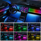 18 in 1 Led Car Ambient Lights 213 64 Color RGB Symphony Streamer Bluetooth Rainbow Interior Acrylic Strips Atmosphere Lamp Kit