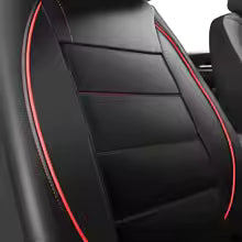 Universal Leather Car Seat Covers Red Simple Waterproof 5 Seat Car Seat Cover