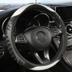 Three-dimensional Honeycomb Steering Wheel Cover Durable Leather Cover with Anti-slip Linning Universal 14.5-15in