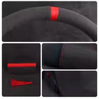 Universal Suede Car Steering Wheel Cover DIY Hand Sewing Soft Leather Braiding Cover For Auto Steering Wheel