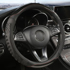 Three-dimensional Honeycomb Steering Wheel Cover Durable Leather Cover with Anti-slip Linning Universal 14.5-15in