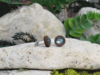 Wood Cufflinks with Labradorite Stone #169