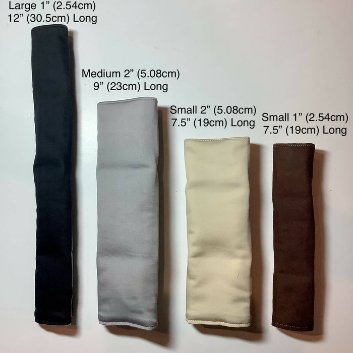 Snap Sateen Seat Belt Cover, 100% Cotton, Soft Neck Strap Pad, Purse Strap Cushion