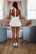 Island Getaway Romper Dress - White