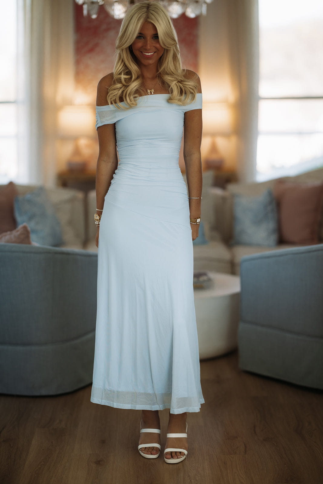 I'll Be There Maxi Dress - Light Blue