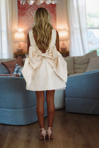 Eternal Glow Mini Dress - Cream