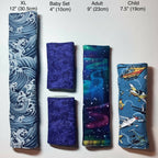 Snap Sateen Seat Belt Cover, 100% Cotton, Soft Neck Strap Pad, Purse Strap Cushion