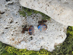 Copper Steel Cufflinks with Marocco Mandala Glass #139