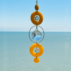Color Burst Circle Suncatcher – Handmade Clay Decor
