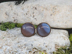 Copper Steel Cufflinks with Agate Stone #160