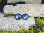 Copper Steel Cufflinks with Marocco Mandala Glass #142