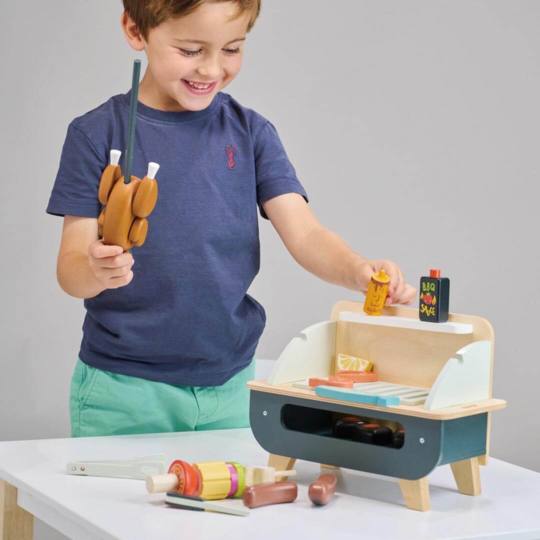 Wooden Barbeque Play Set